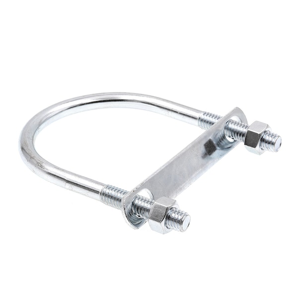 Prime-Line Round U-Bolt, 3/8"-16, 3 in W, 4-1/8 in H, Zinc Plated Steel, 10 PK 9072007 - main